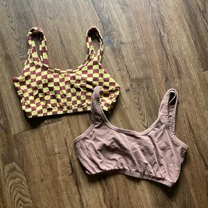 2 ARQ cotton bralettes, size M